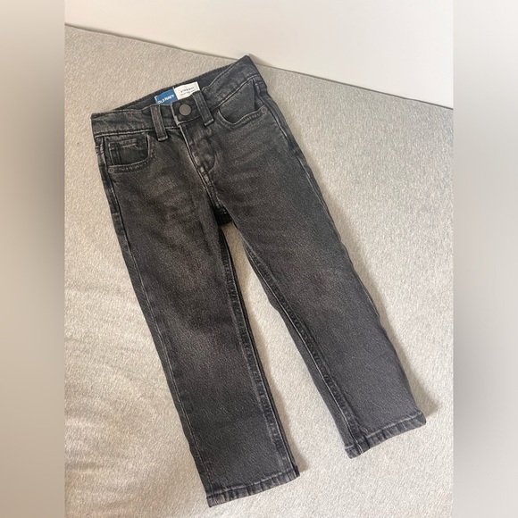 Old Navy Other - NWOT Old Navy Straight Adjustable Waist Black Wash Denim Pants Jeans 3T​​